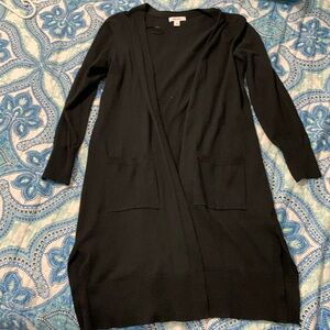 Sz XS Nine West Black Duster Sweater